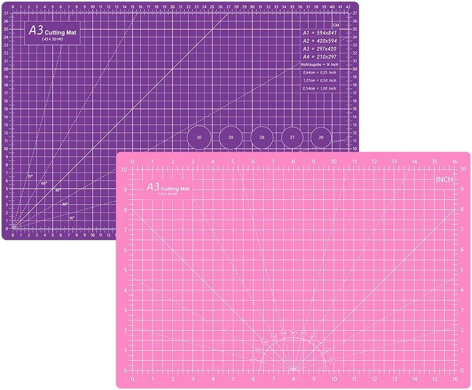 Pink and Purple Craft Cutting Mats