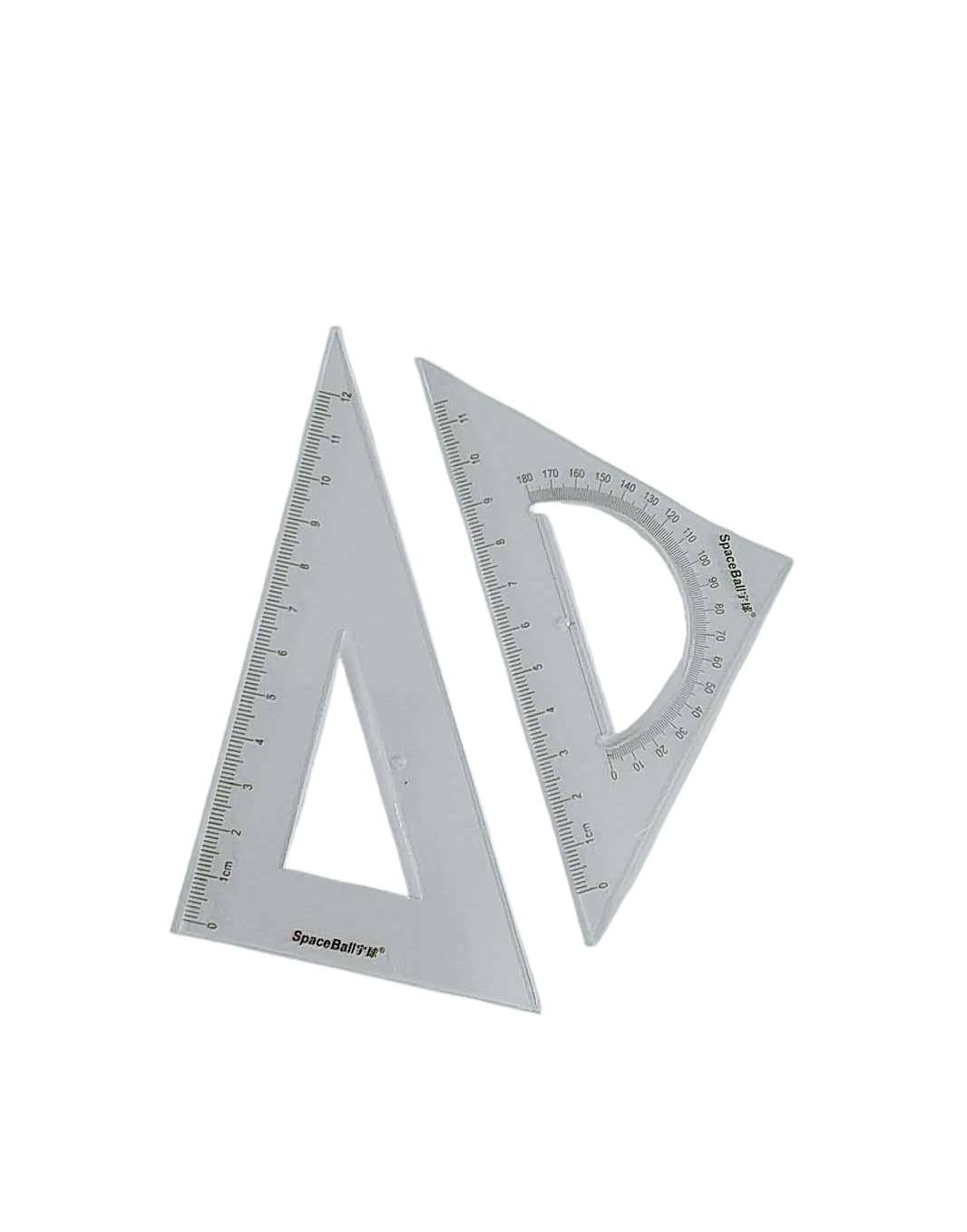 Clear Triangular Geometry Rulers