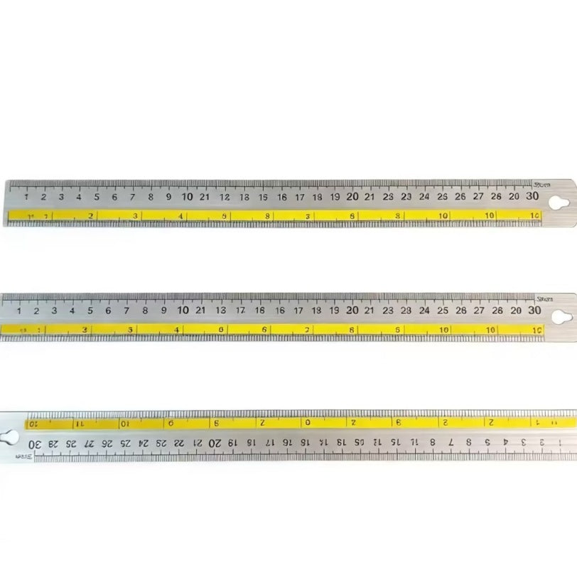 Straight Dual-Scale Measuring Ruler