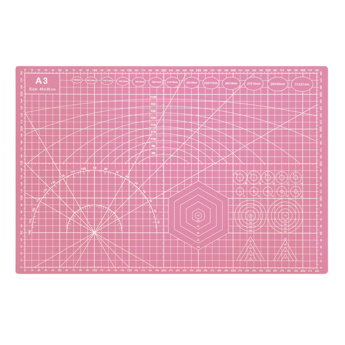 Nicapa Pink Gridded Cutting Mat